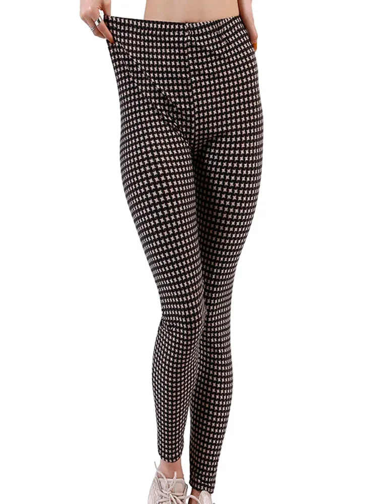 Plaid High Waist Leggings
