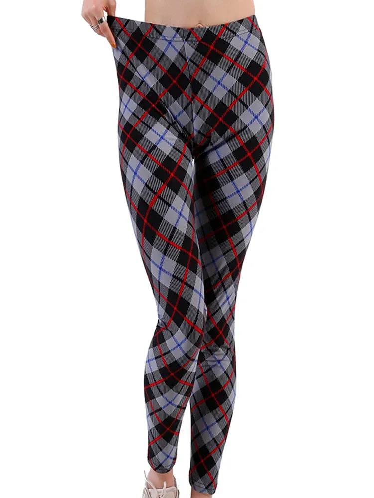 Plaid High Waist Leggings