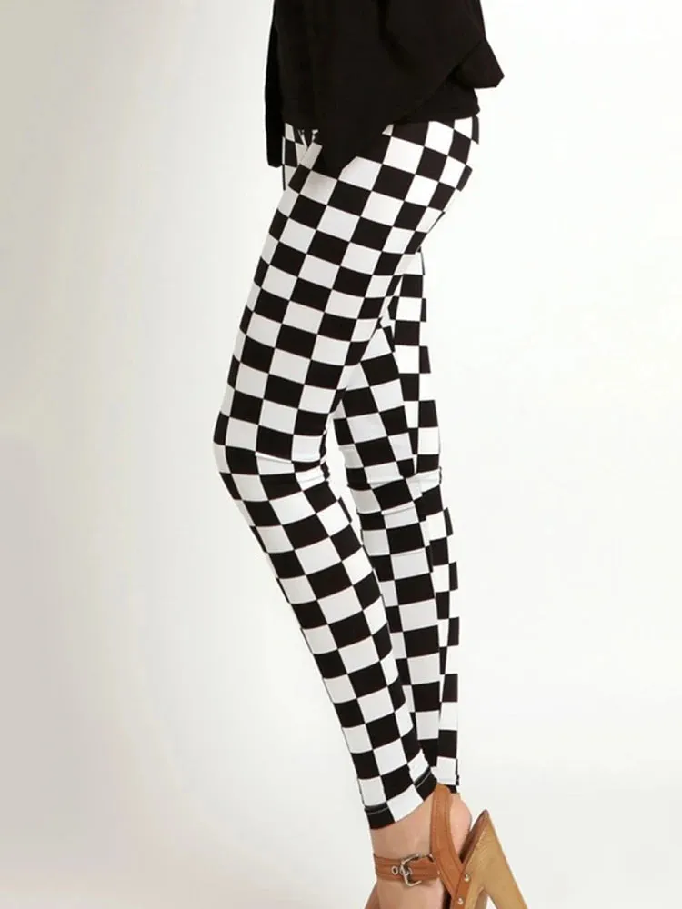 Plaid High Waist Leggings