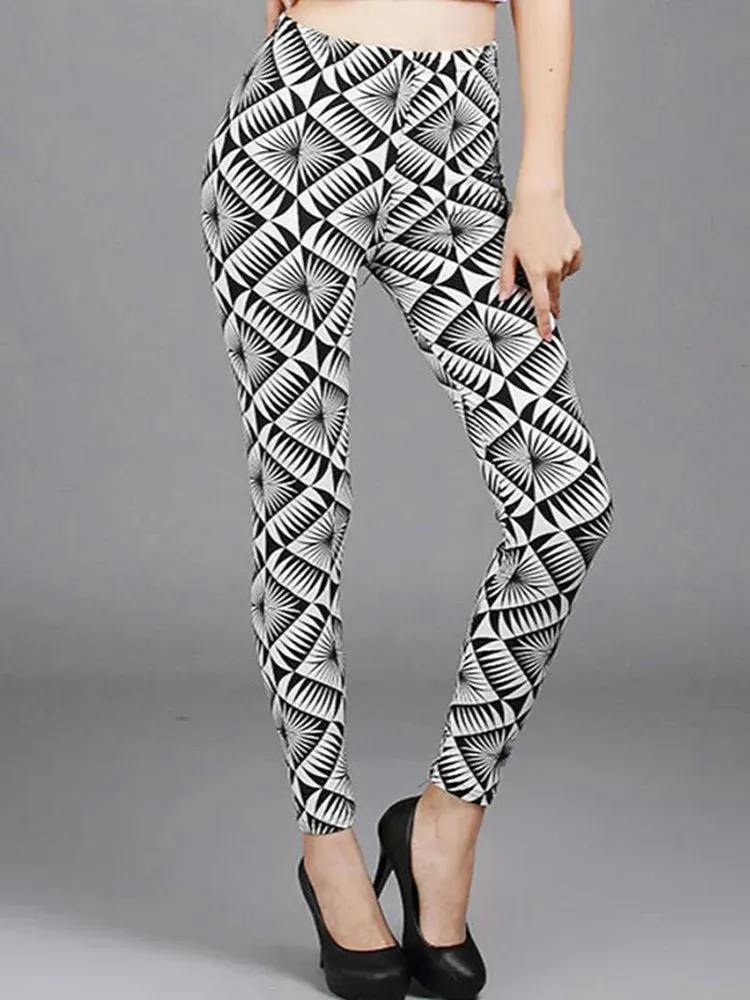 Plaid High Waist Leggings