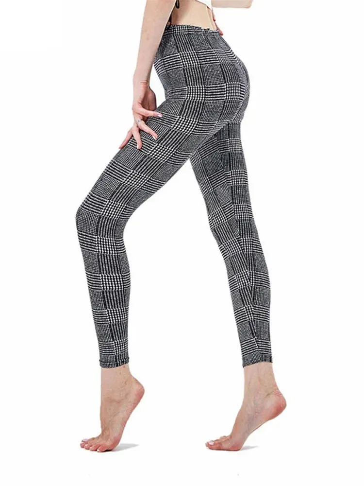Plaid High Waist Leggings