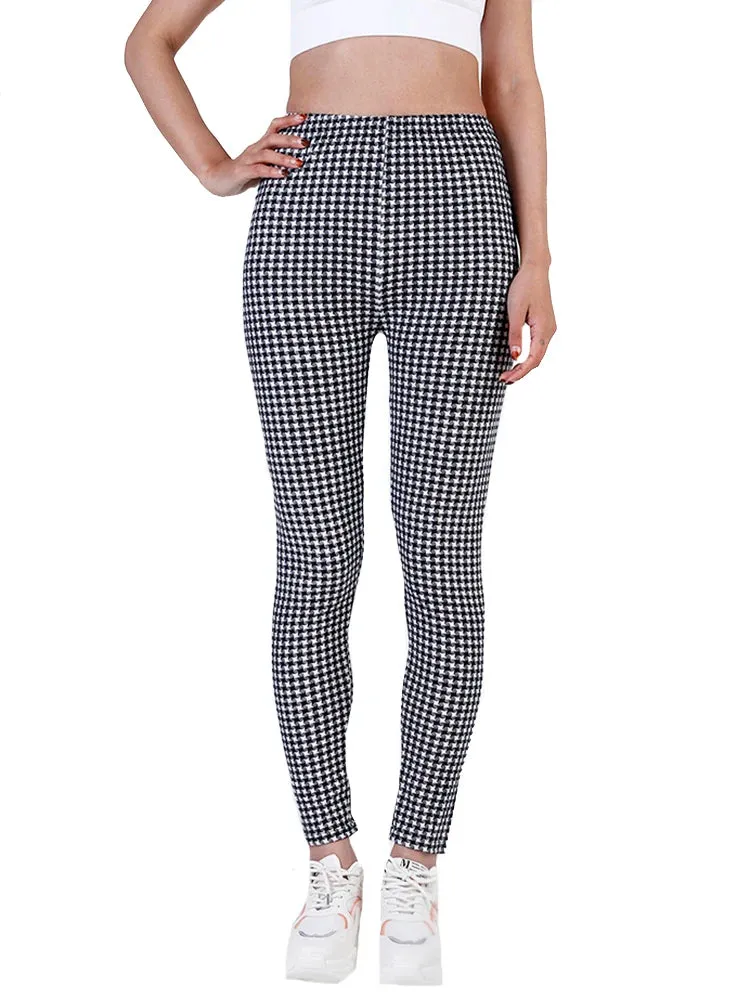 Plaid High Waist Leggings