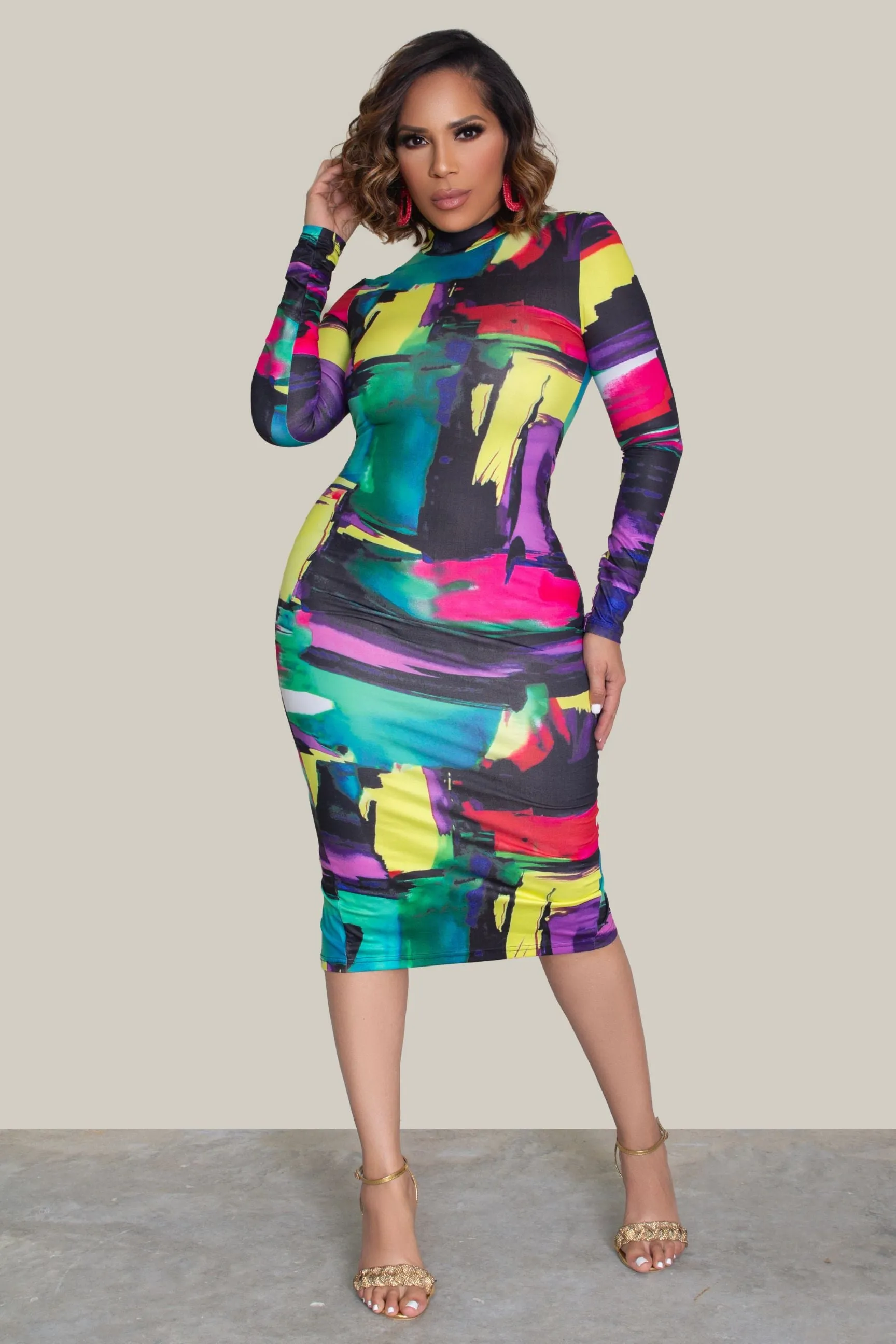 Presley Colorblock Bodycon Dress