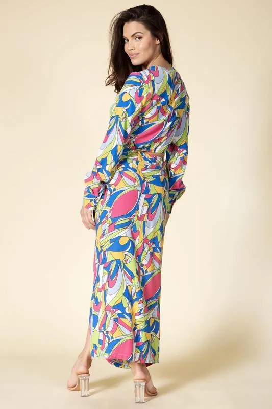 print midi skirt