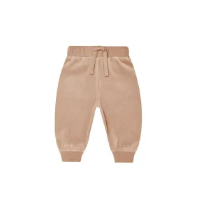 Quincy Mae Velour Relaxed Sweatpant - Blush