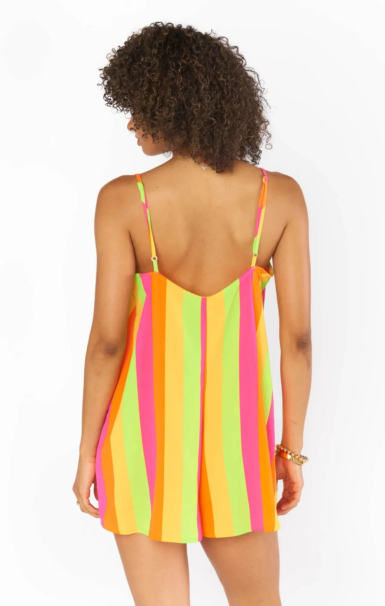 Rascal Romper-Neon Vacay Stripe