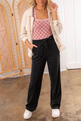Right Fit Black Wide Leg Sweatpants