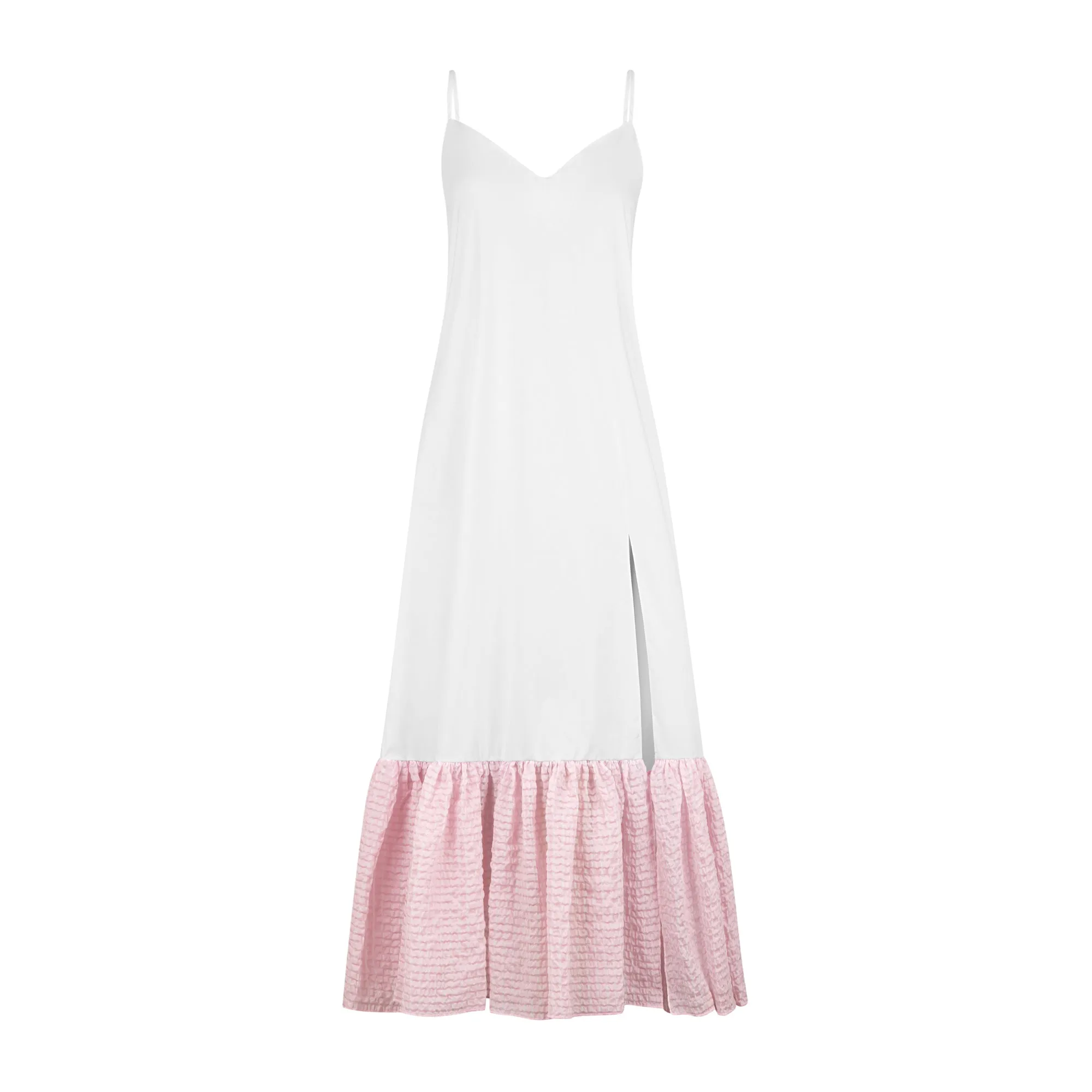 RUFFLE SLIP DRESS