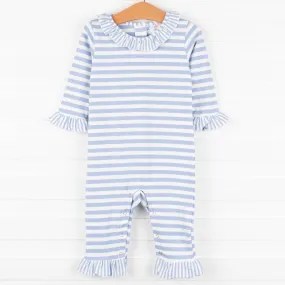 Rylie Romper, Periwinkle Stripe