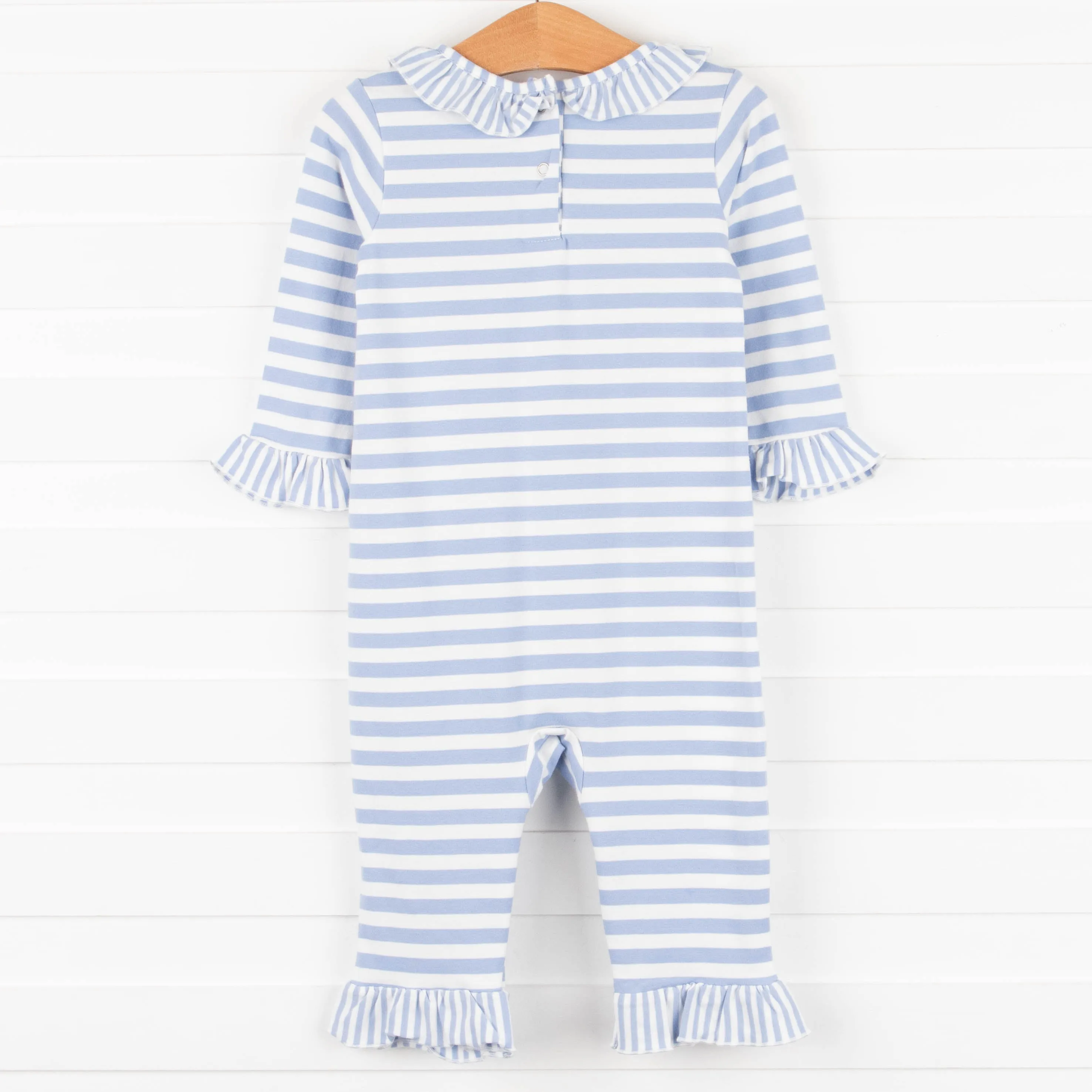 Rylie Romper, Periwinkle Stripe