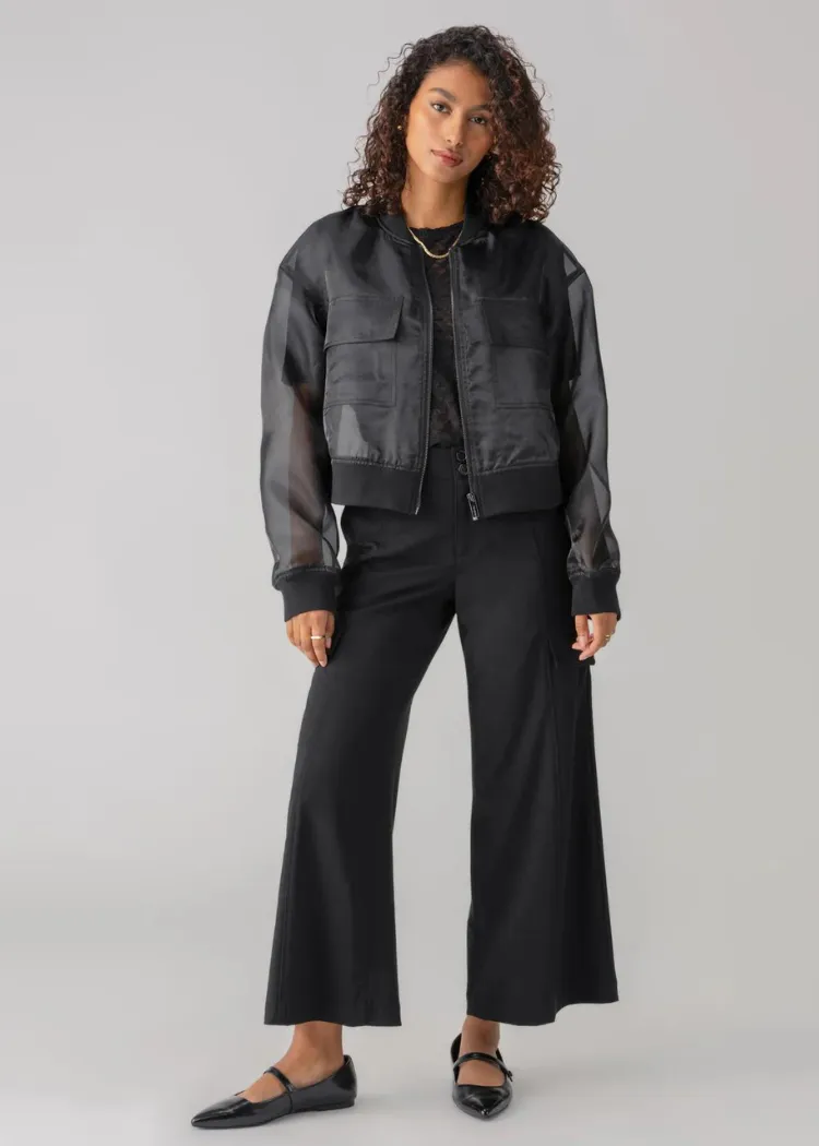 Sanctuary Skyline Organza Bomber- Black
