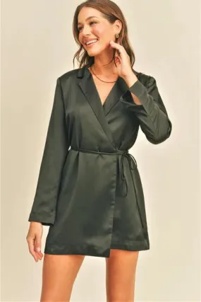 Satin Wrap Dress