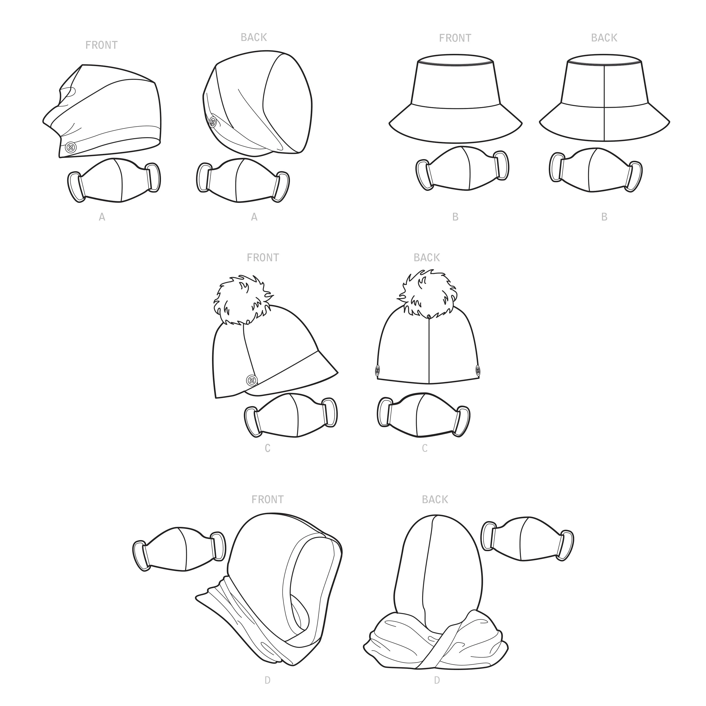 Simplicity Pattern 9368 Hat Nifty Scarf &  Mask