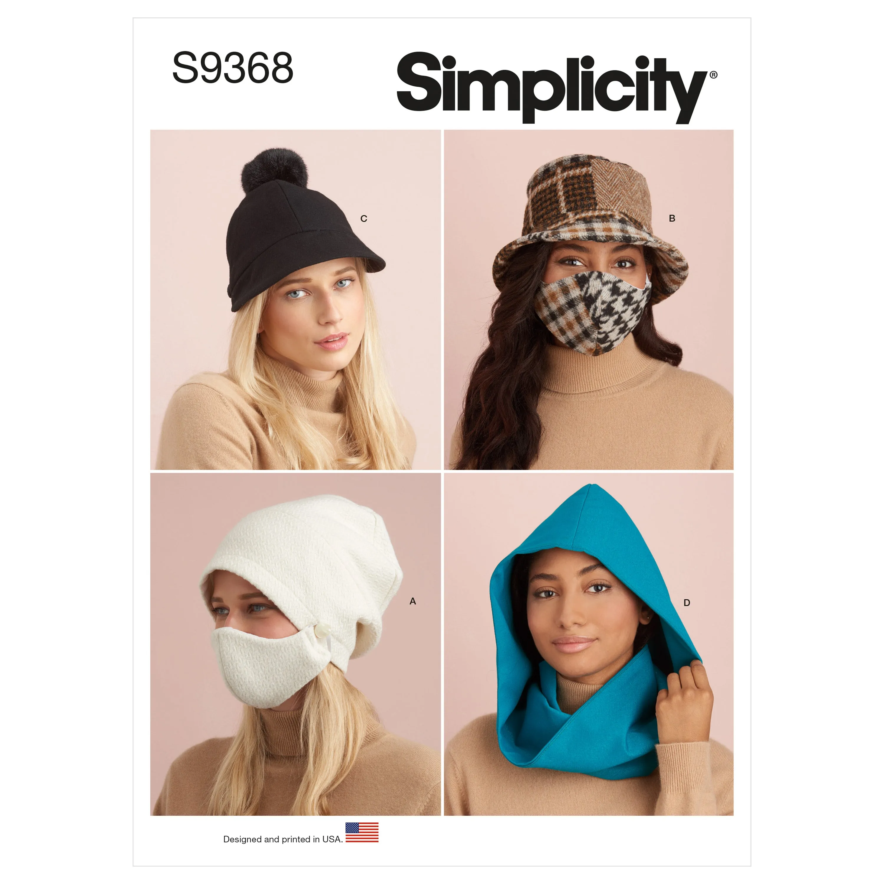 Simplicity Pattern 9368 Hat Nifty Scarf &  Mask