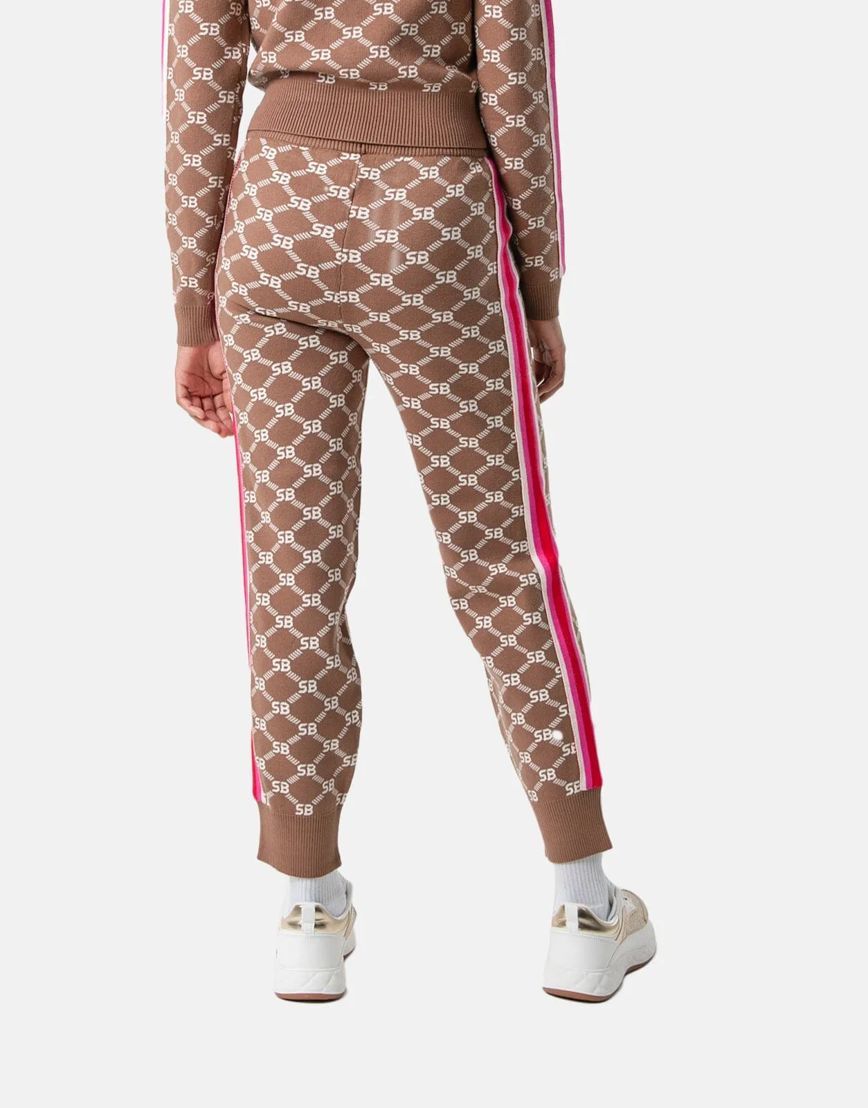 Sissy Boy Athleisure Jacquard Sweatpants Camel