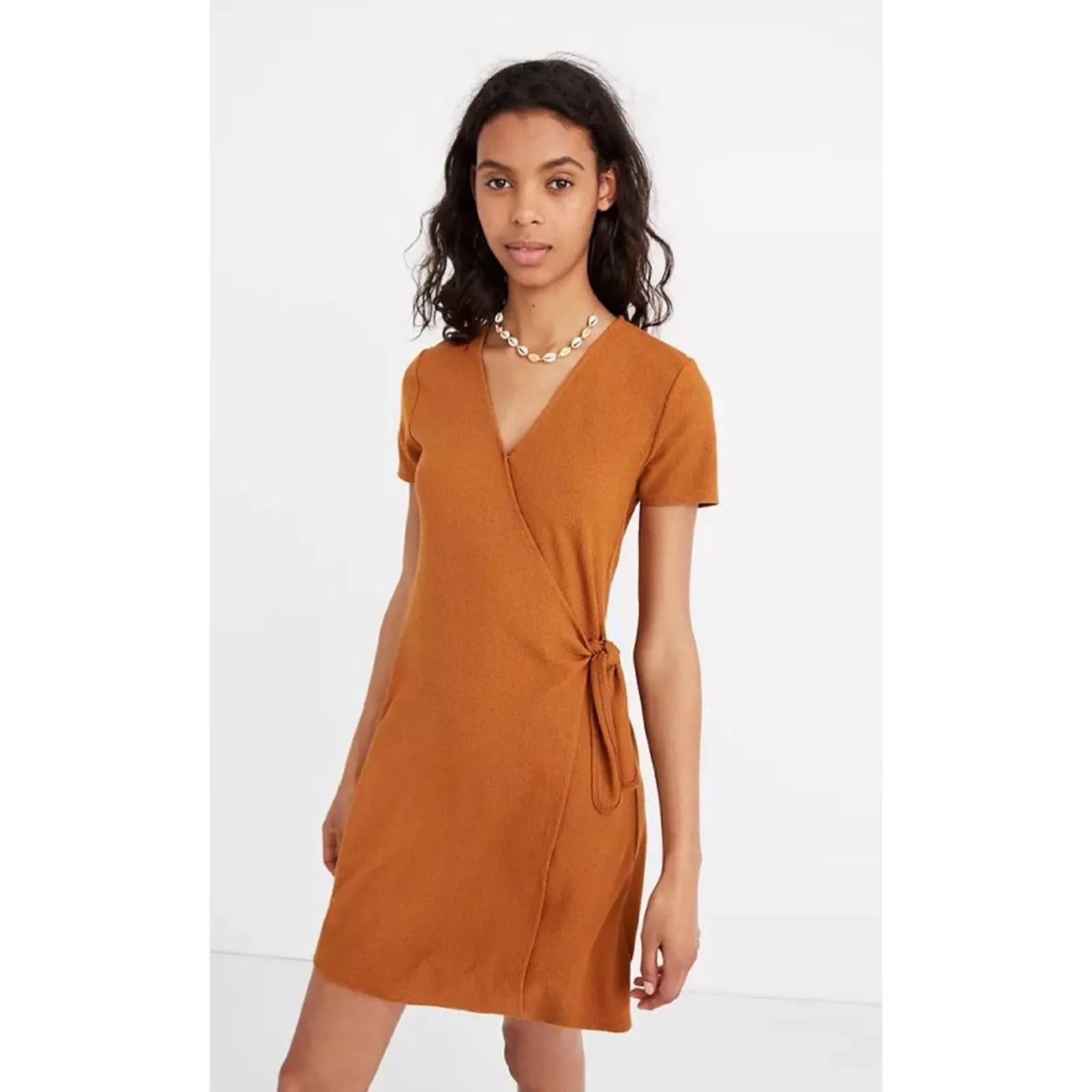 Size XL Madewell NWOT Texture & Thread Short-Sleeve Side-Tie Wrap Dress