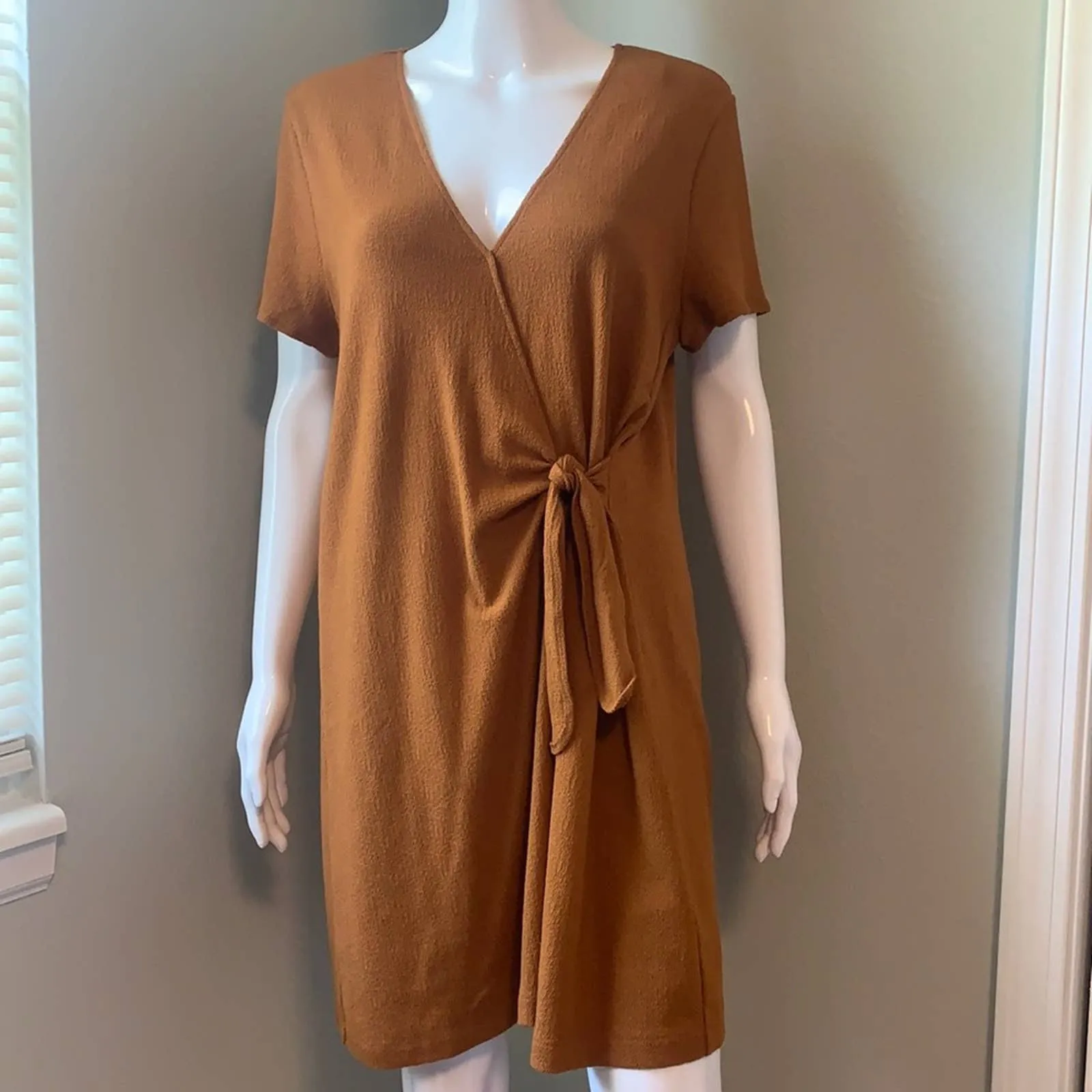 Size XL Madewell NWOT Texture & Thread Short-Sleeve Side-Tie Wrap Dress