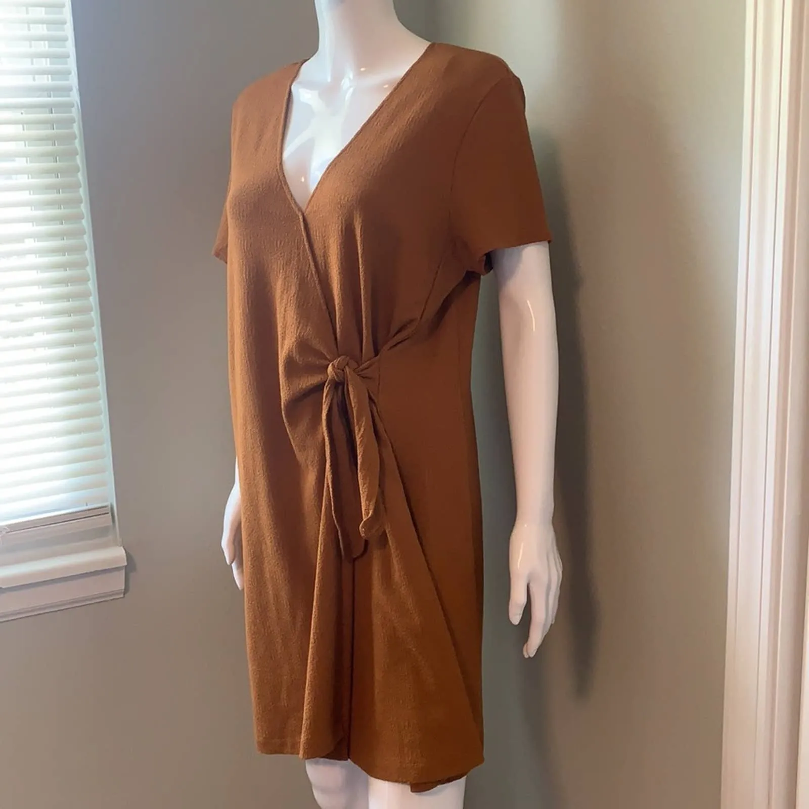 Size XL Madewell NWOT Texture & Thread Short-Sleeve Side-Tie Wrap Dress