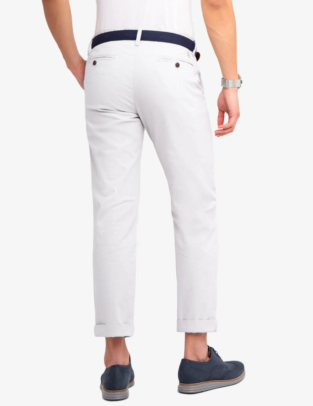 SLIM STRAIGHT CHINO PANTS