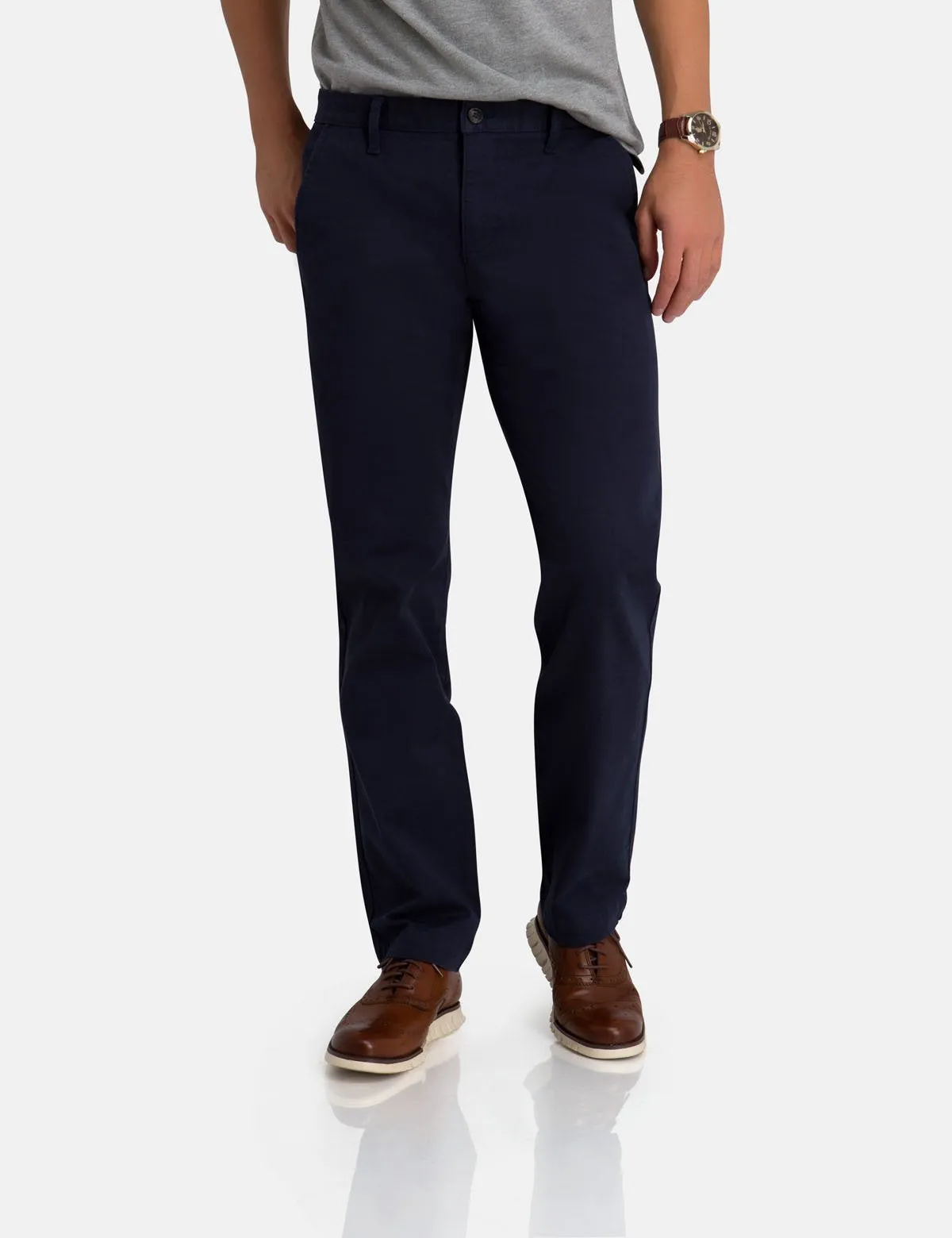 SLIM STRAIGHT CHINO PANTS