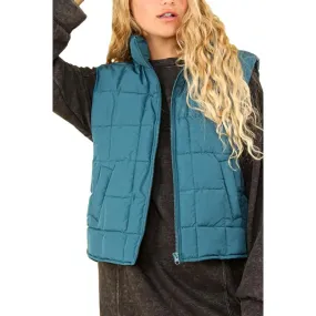 Solid Puffer Padded Warm Vest