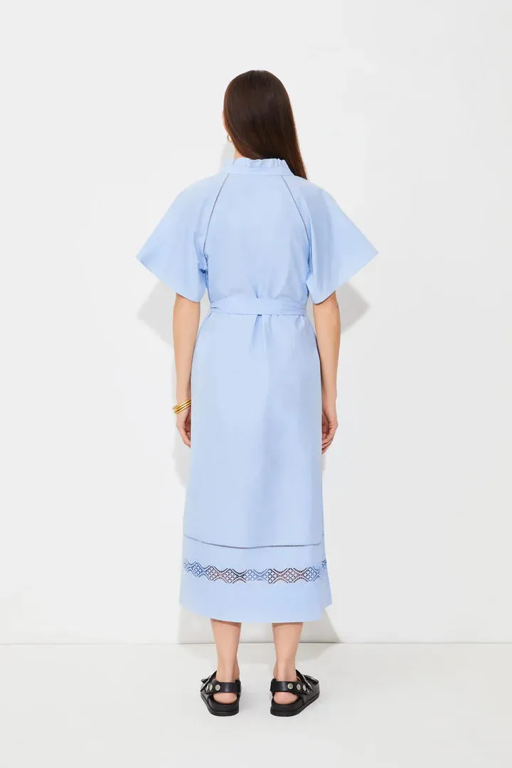Suncoo Blue Clea Midi Dress