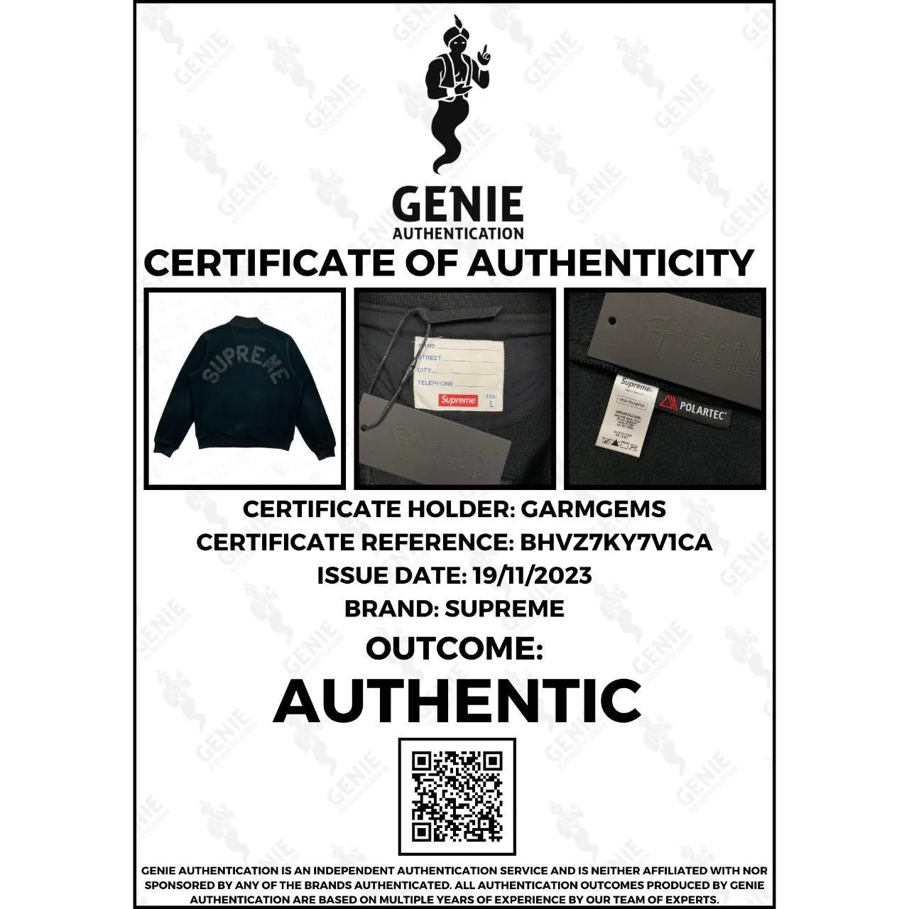 Supreme Polartec Varsity Bomber Jacket