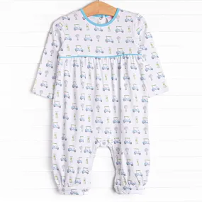 Tee Time Romper, Blue