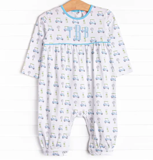 Tee Time Romper, Blue