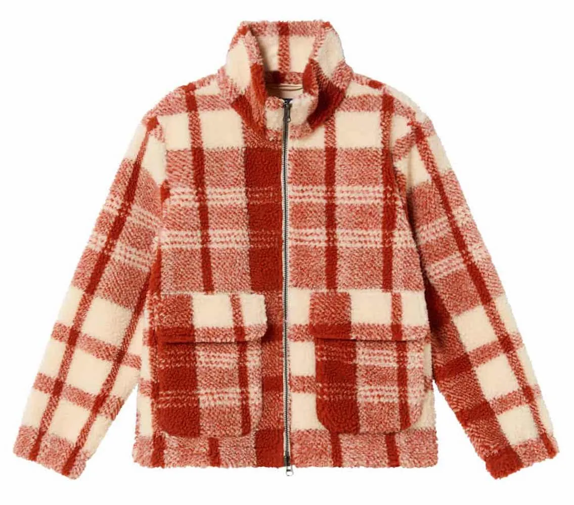 THINKING MU Sophie jacket red picnic checks women