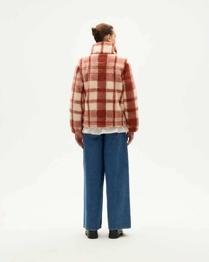 THINKING MU Sophie jacket red picnic checks women
