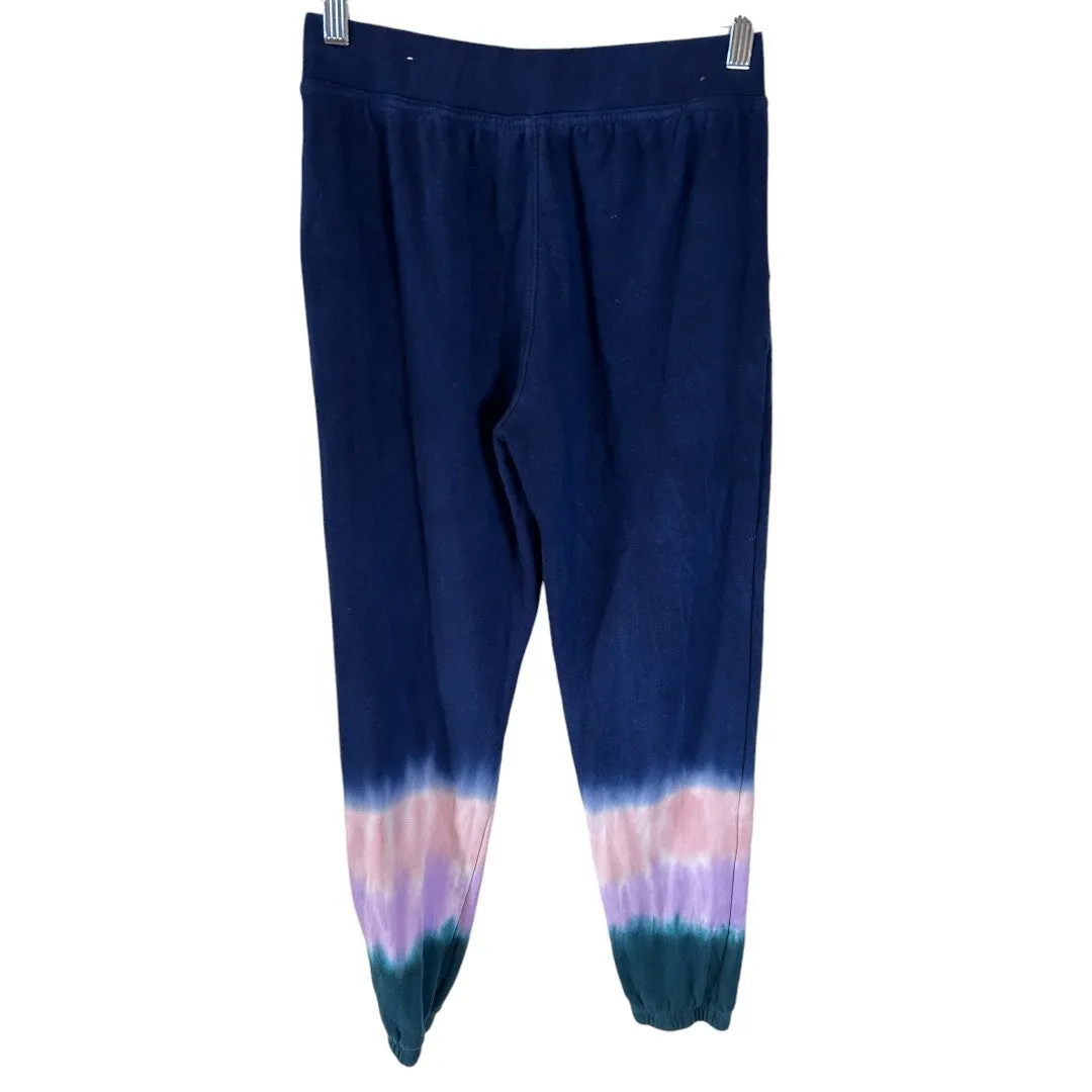 Tie Dye Jogger Sweatpants Navy Pink Purple Casual Lounge Pants