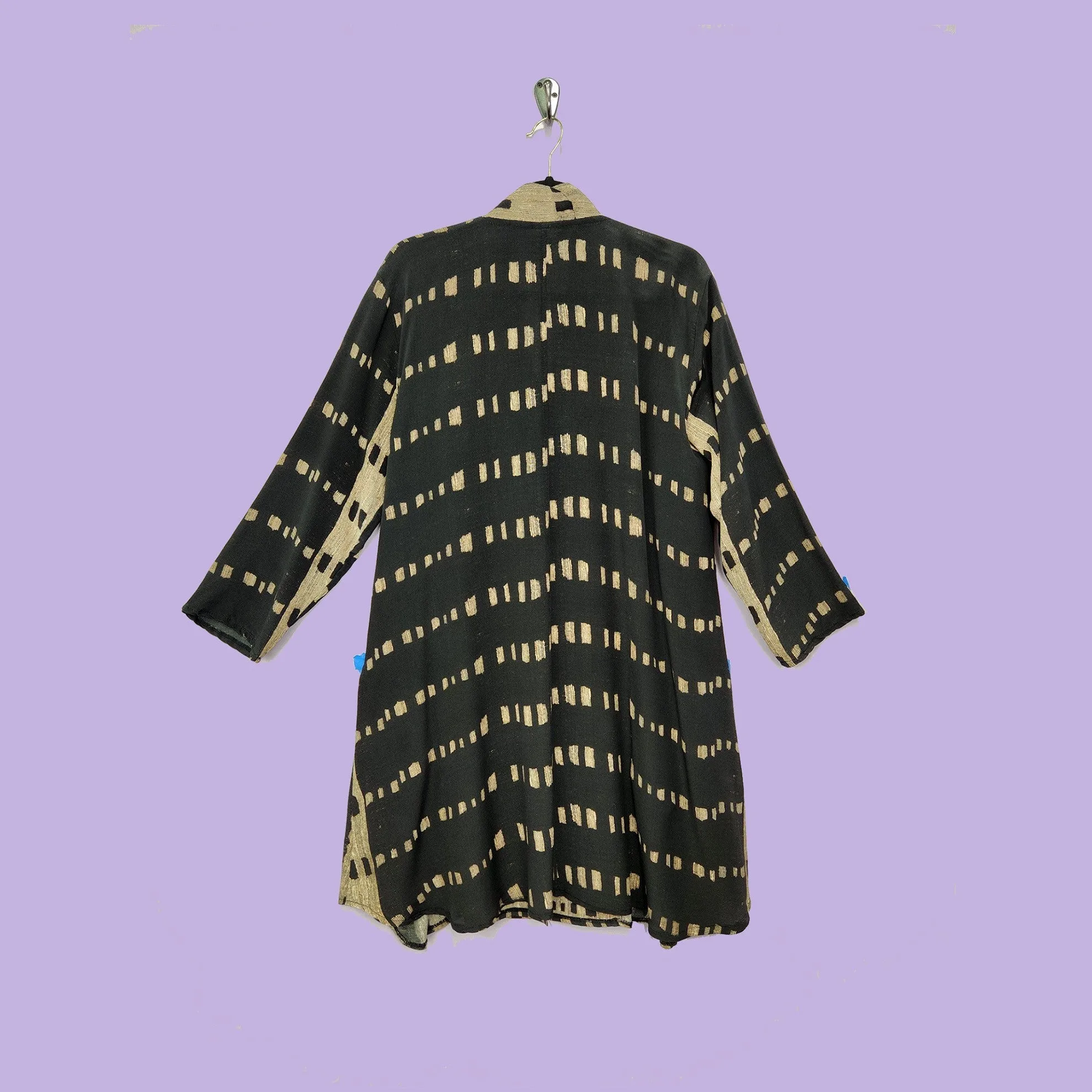 Travel Jacket in Basketweave Printed Silk