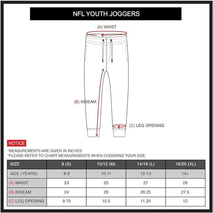 Ultra Game NFL Official Youth Super Soft Game Day Jogger Sweatpants, Minnesota Vikings|Minnesota Vikings