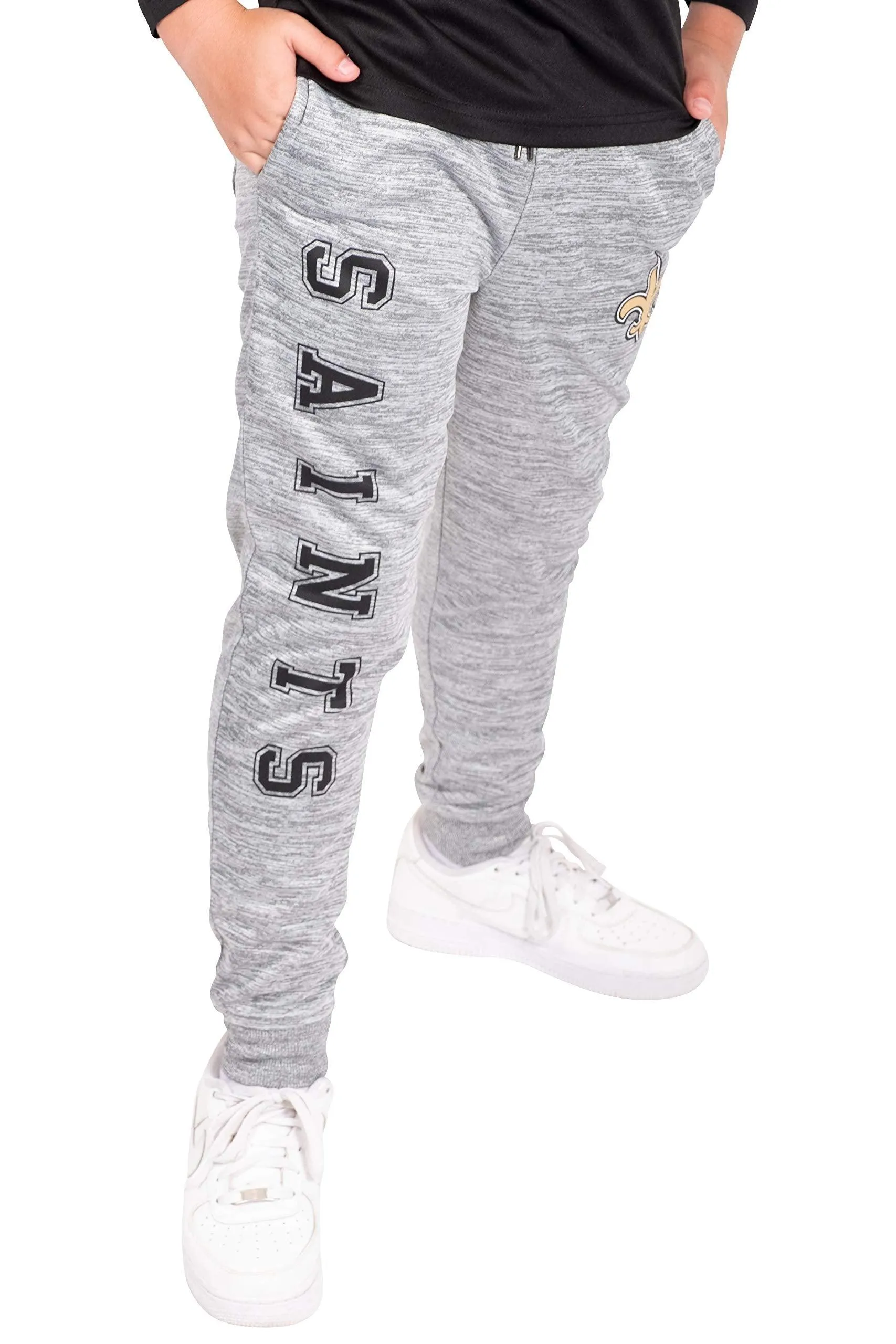 Ultra Game NFL Official Youth Super Soft Game Day Jogger Sweatpants, New Orleans Saints|New Orleans Saints
