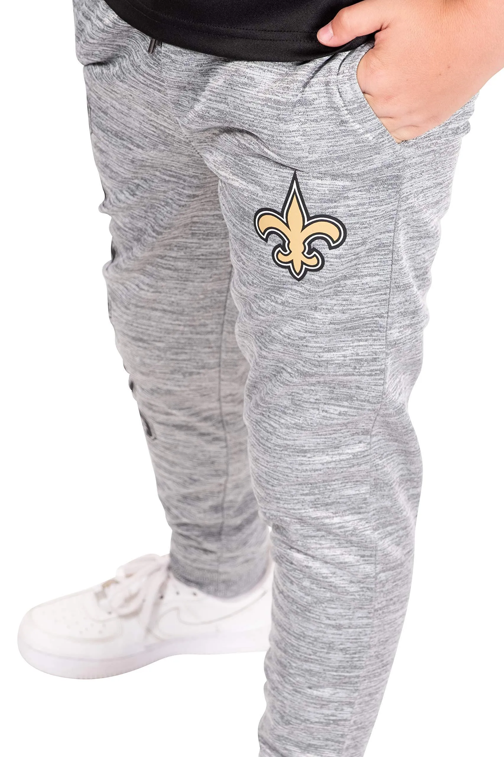 Ultra Game NFL Official Youth Super Soft Game Day Jogger Sweatpants, New Orleans Saints|New Orleans Saints