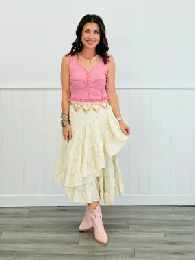 Vanilla Havana Ruffled Maxi Skirt (Reg.)
