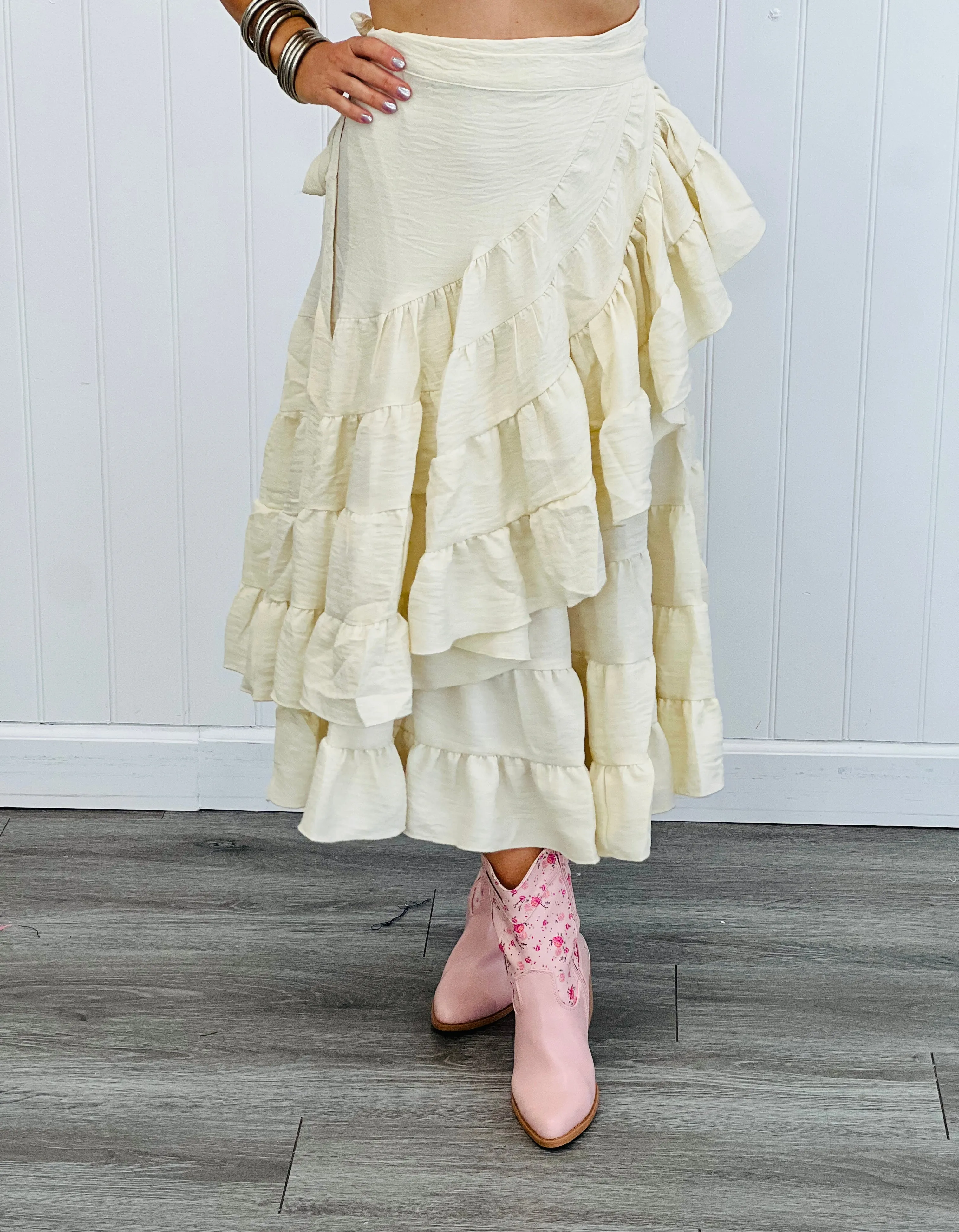 Vanilla Havana Ruffled Maxi Skirt (Reg.)