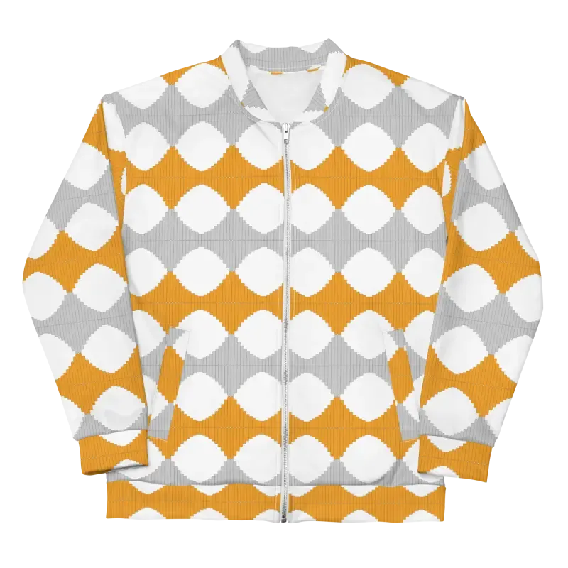 Vibrant Yellow Pattern Unisex Bomber Jacket