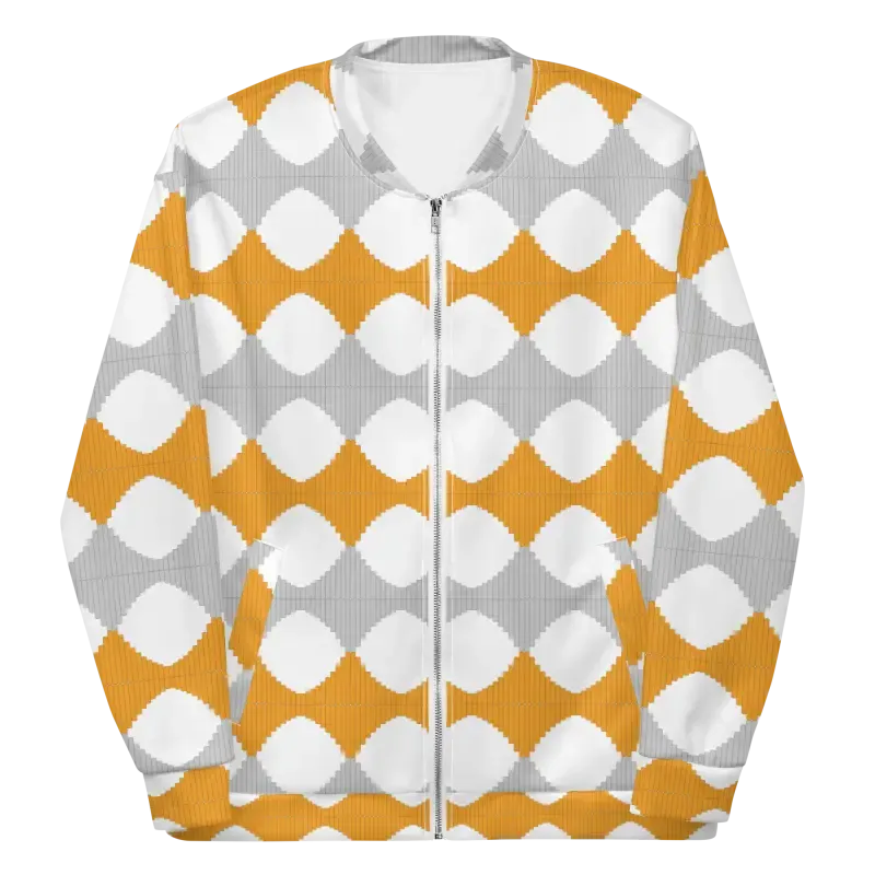 Vibrant Yellow Pattern Unisex Bomber Jacket