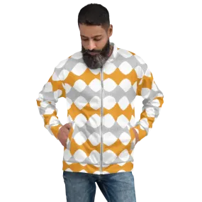 Vibrant Yellow Pattern Unisex Bomber Jacket