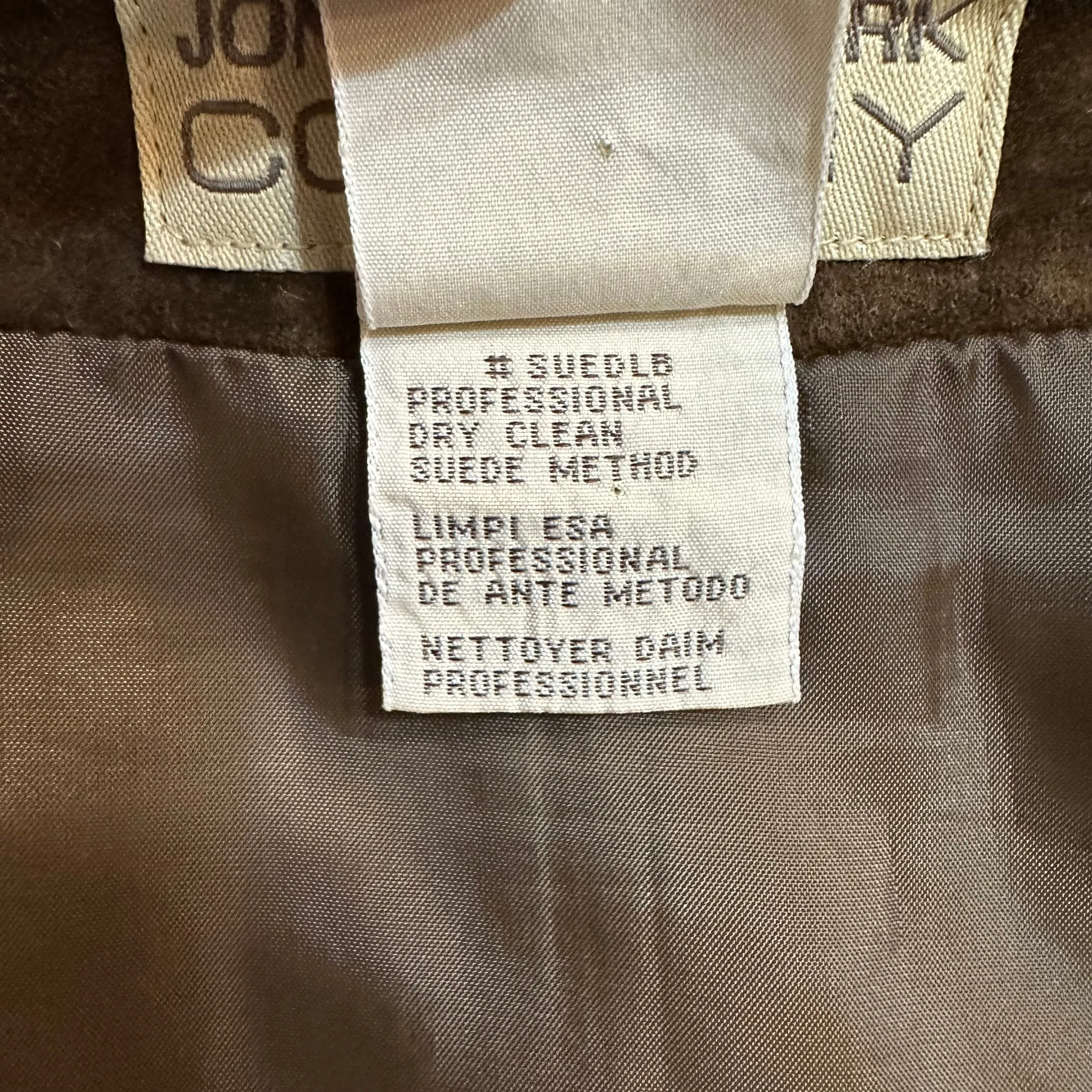 Vintage 90s Jones New York Country Suede Leather Midi Maxi Skirt Brown 10