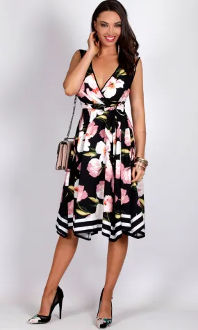 VS7121TB Wrap Floral Dress (Pack)