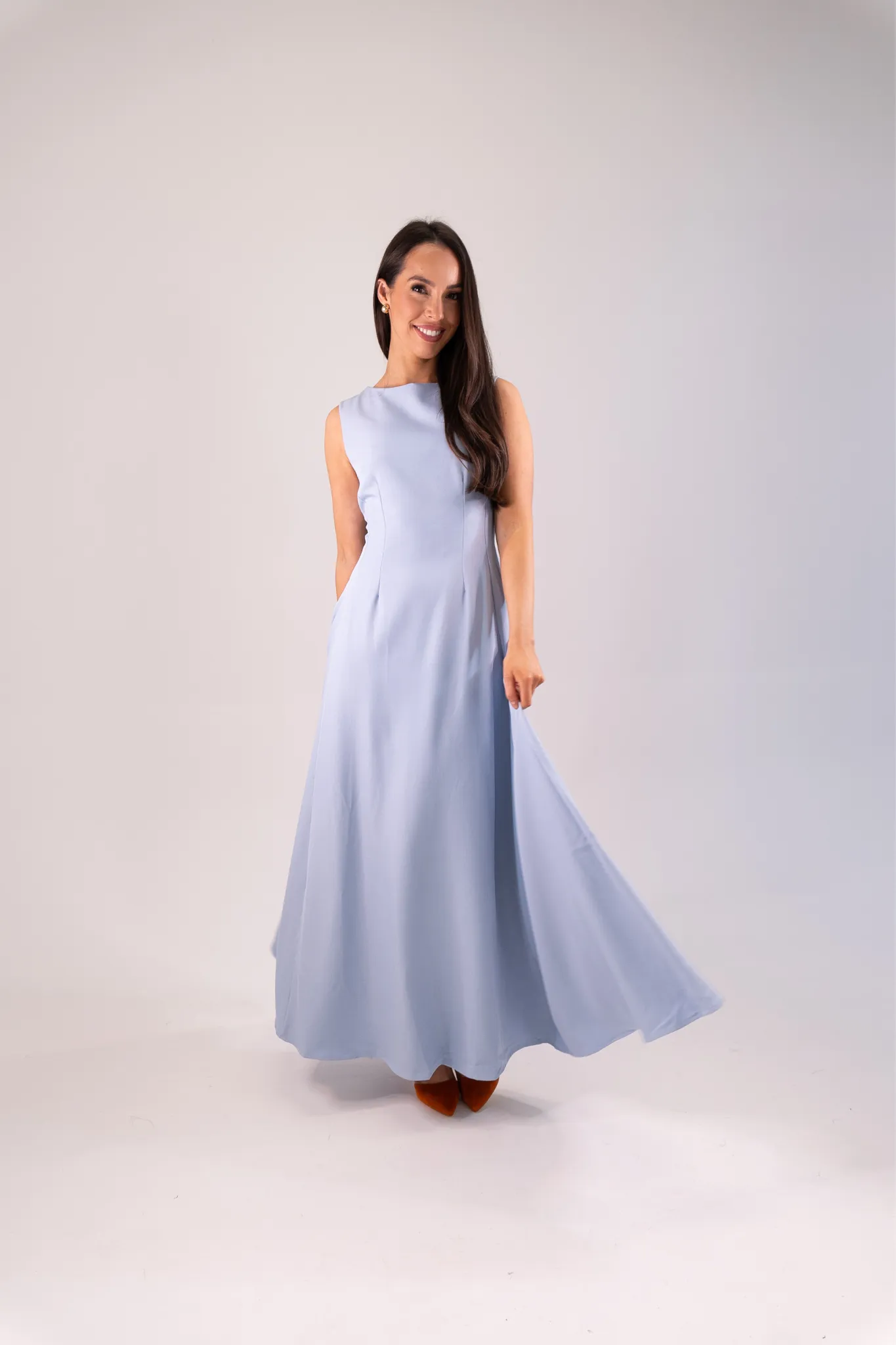 Willow Sleeveless Dress In Blue