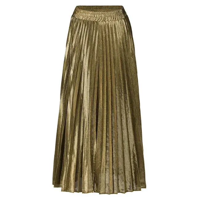 Women's Pleated Maxi Skirt