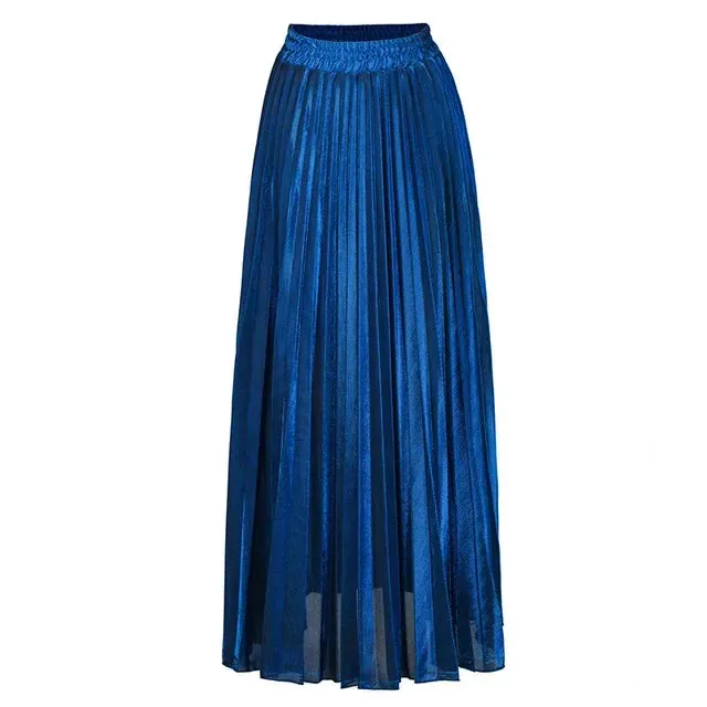 Women's Pleated Maxi Skirt