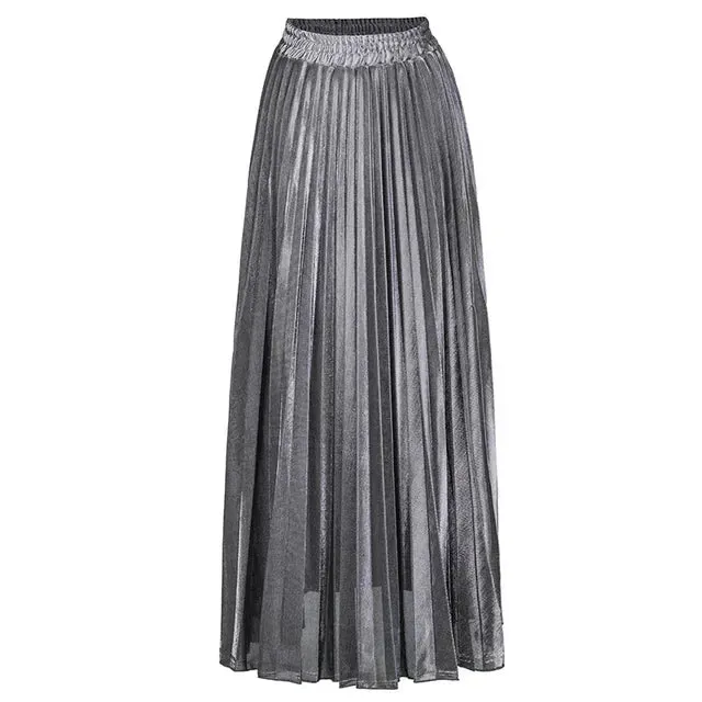 Women's Pleated Maxi Skirt
