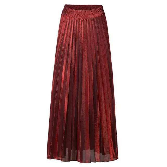 Women's Pleated Maxi Skirt