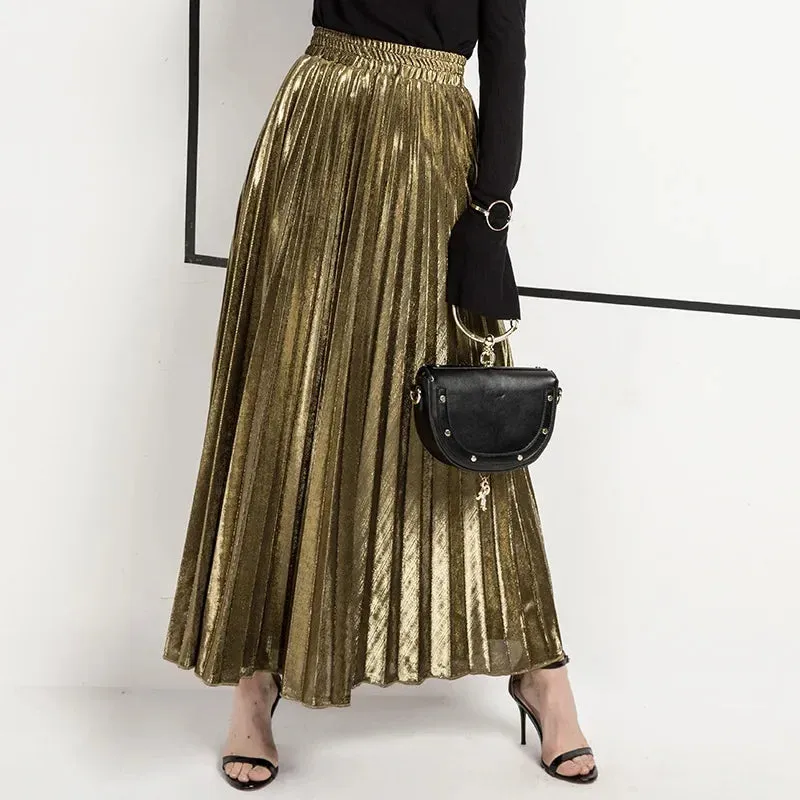 Women's Pleated Maxi Skirt